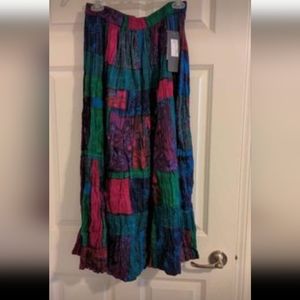 Reversible boho full length skirt